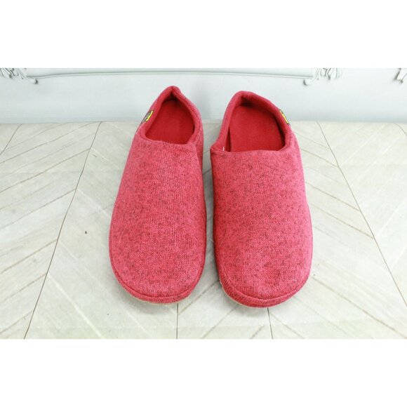 LL Bean Women's Red Knit Slip On Round Toe Casual Slipper Mules Size 11 M - Picture 5 of 9